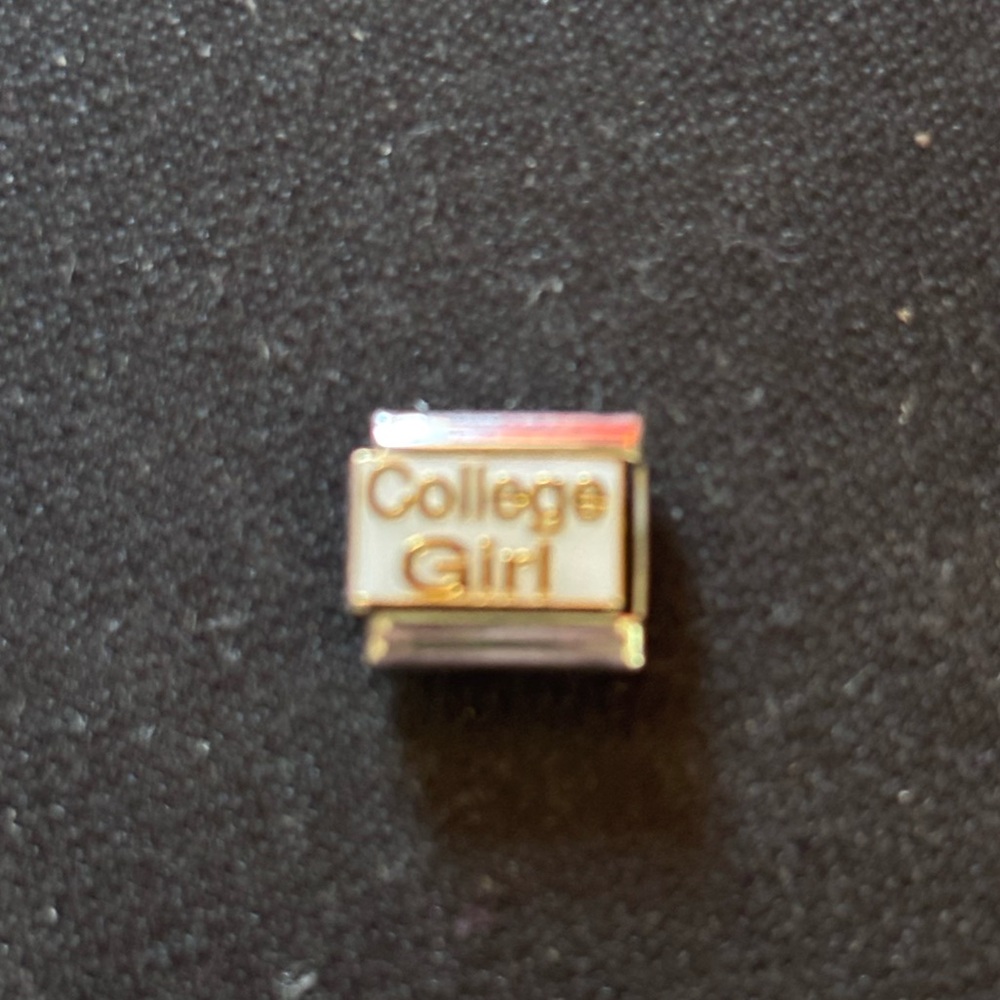 Italian Modular Silver 'College Girl' Charm